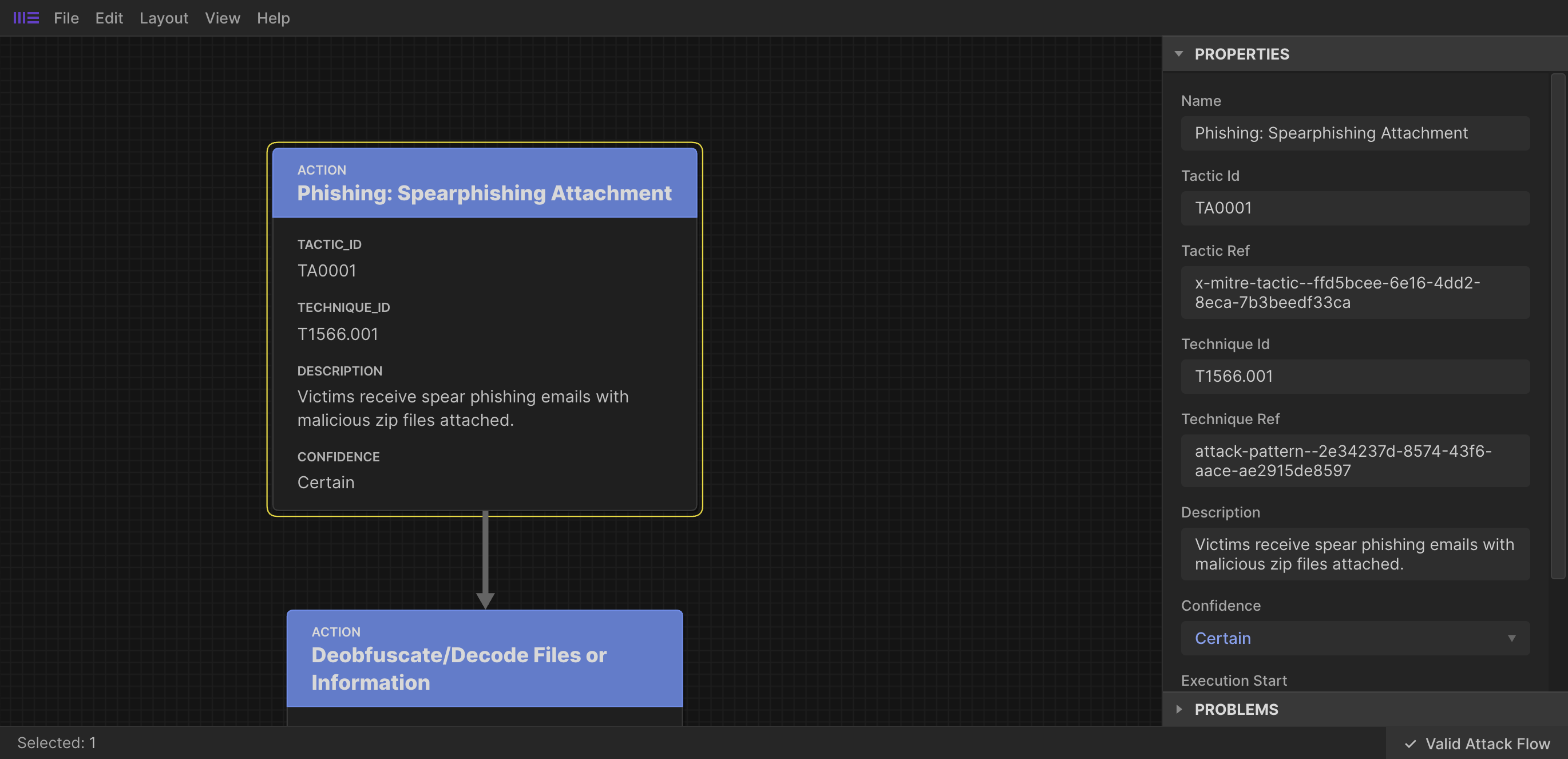 Attack Flow Attack Action object Attack Flow Attack Action object
