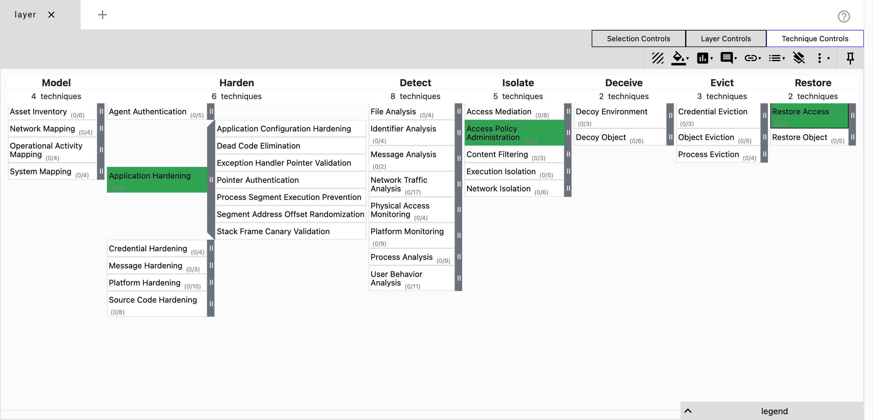 ATT&CK Navigator with D3FEND ATT&CK Navigator with D3FEND