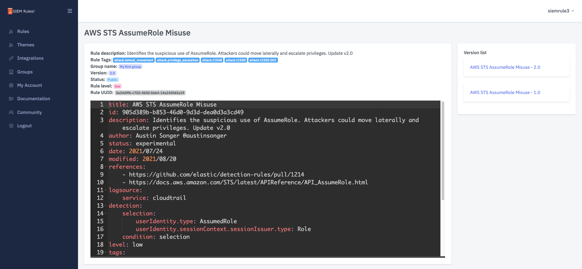 SIEM Rules. Your detection engineering database.